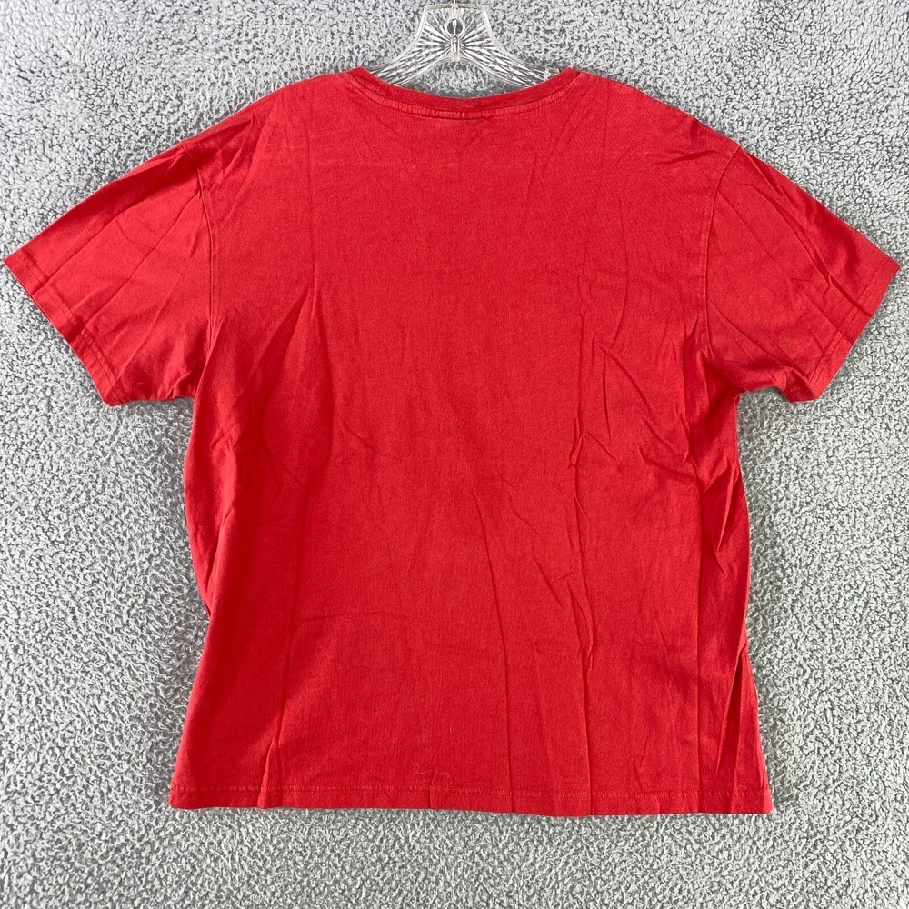 Polo Ralph Lauren T Shirt Men M Red Cotton Equestrian Crest Vintage 90's - Picture 4 of 6